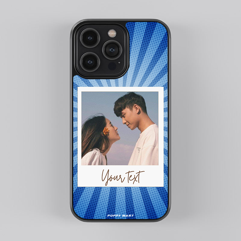 Portable Memory Keeper! Custom photo with blue strips background