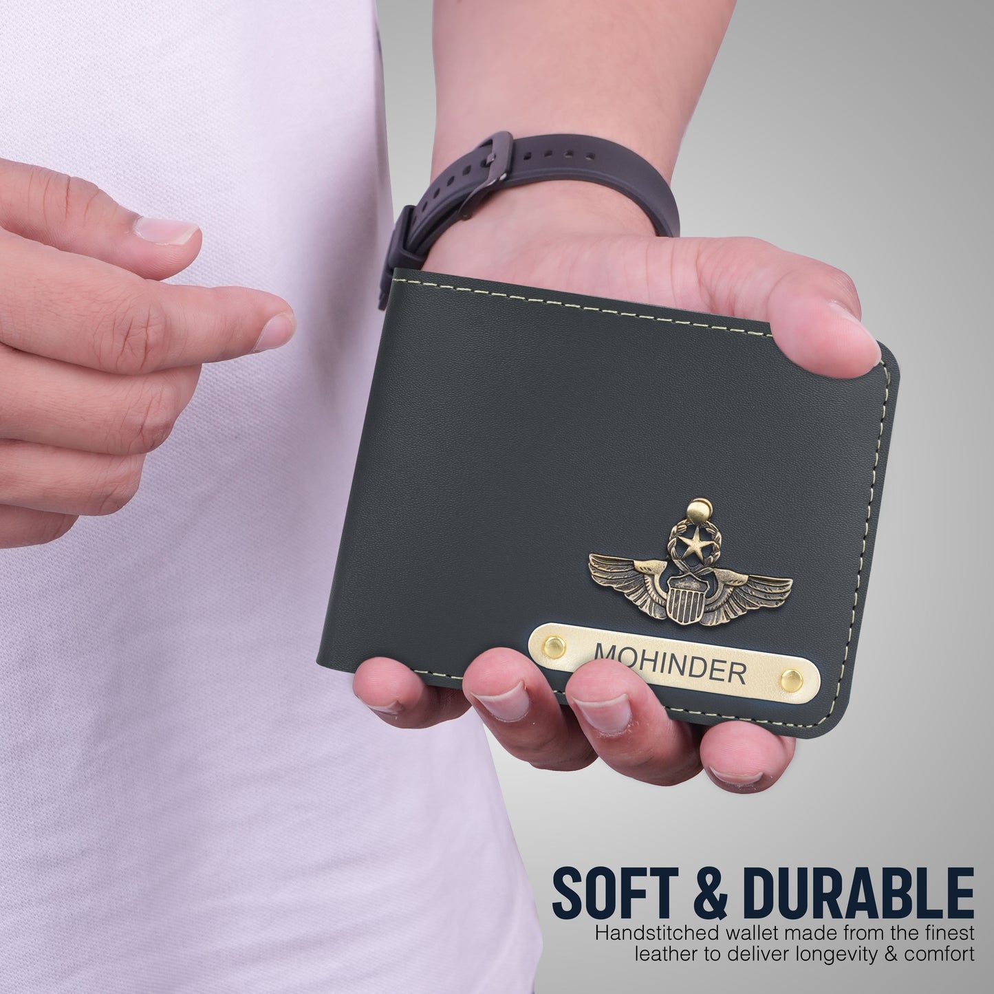 Grey Custom Luxe Wallet