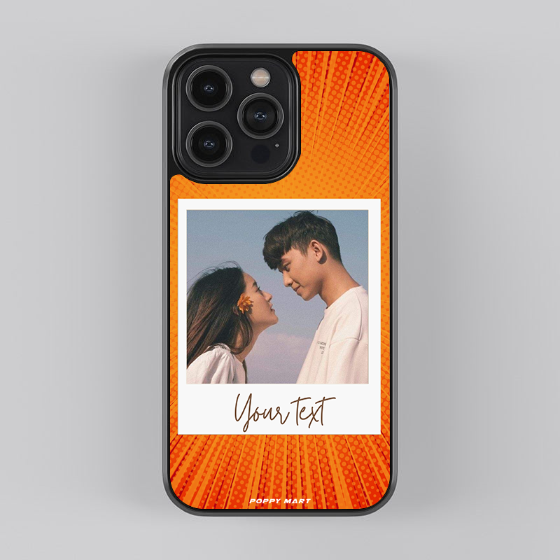 Portable Memory Keeper! Custom photo with orange strips background