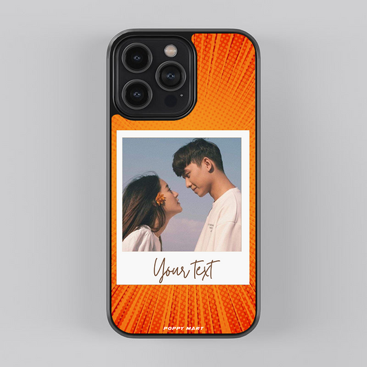 Portable Memory Keeper! Custom photo with orange strips background