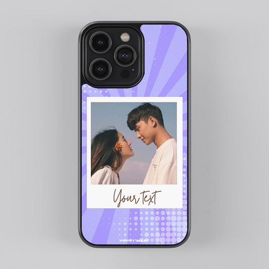 Portable Memory Keeper! Custom photo with purple strips background
