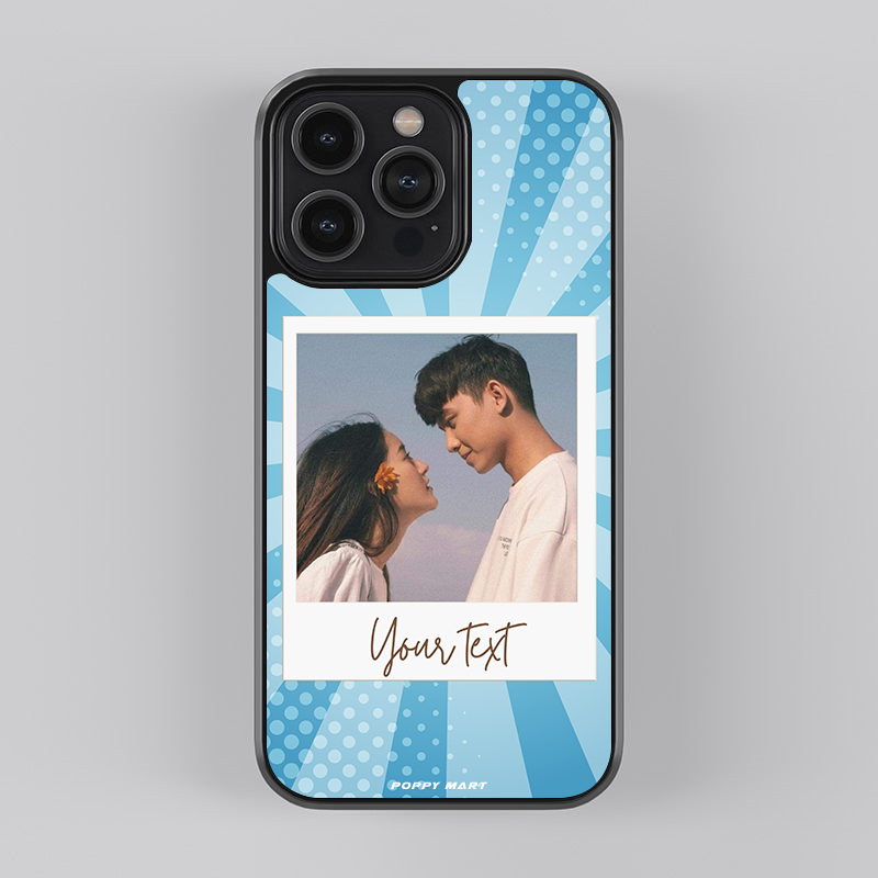 Portable Memory Keeper! Custom photo with Aqua strips background