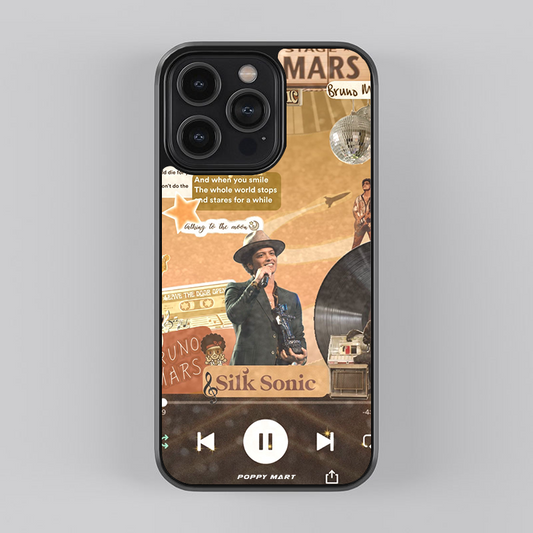 Bruno Mars Soundwave Styles Glass Case|| MARS-GC-009
